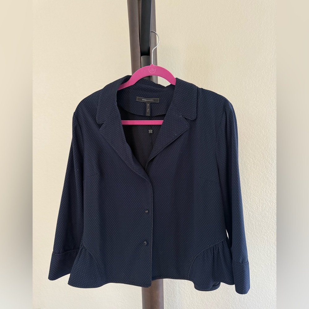 BCBGMaxAzria Dark Blue Patterned Blouse
